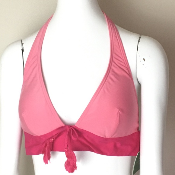 Kate Spade New York Carmel Beach Halter Bikini Top Size Large - Picture 1 of 8